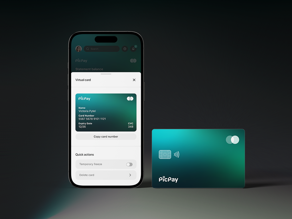 PicPay Card — virtual card & quick actions